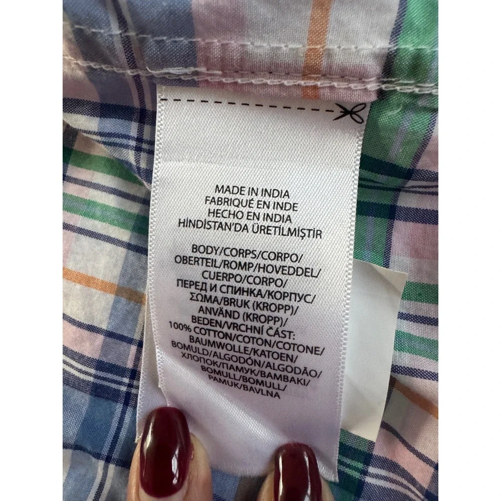Ralph Lauren Shirt Kids 5 Plaid Short Sleeve Button Down Collared‎